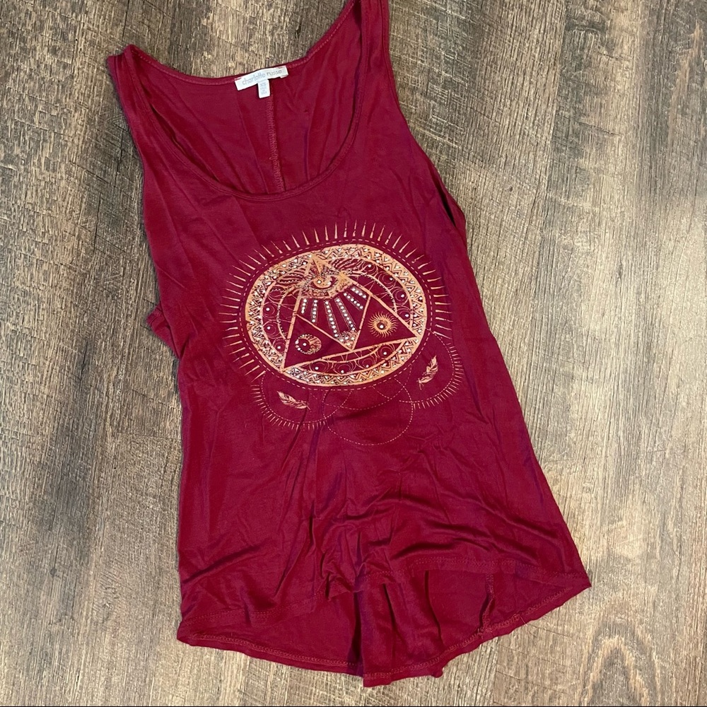 Maroon open back tank